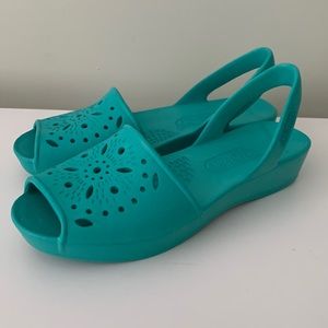 Kenneth Cole Reaction Shoes | Kenneth Cole Reaction Teal Aqua Fine Eva Water Sandal | Color: Blue/Green | Size: 6 | Leeann047's Closet